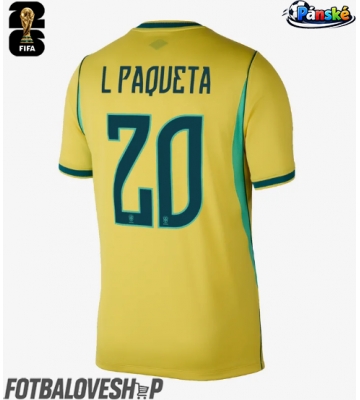 Brazílie Lucas Paqueta #20 Domácí Dres MS 2026 Krátký Rukáv